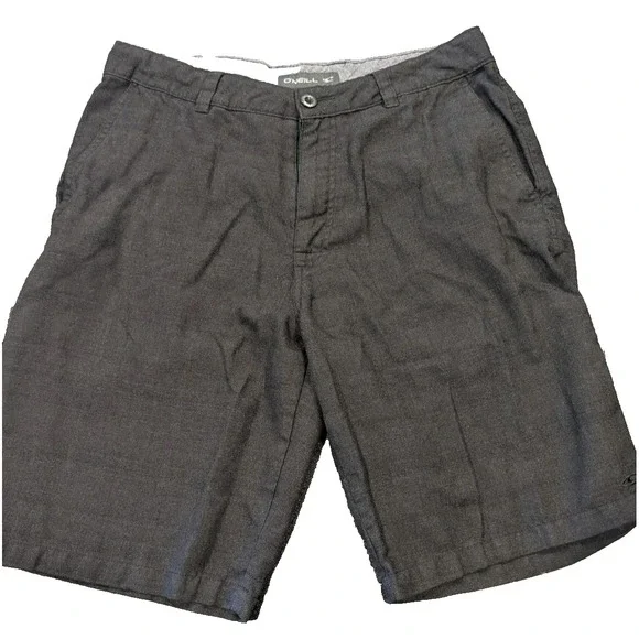 Oneill Mens Size 32 Black Classic Fit Casual Flat Front Chino Shorts - Picture 1 of 4
